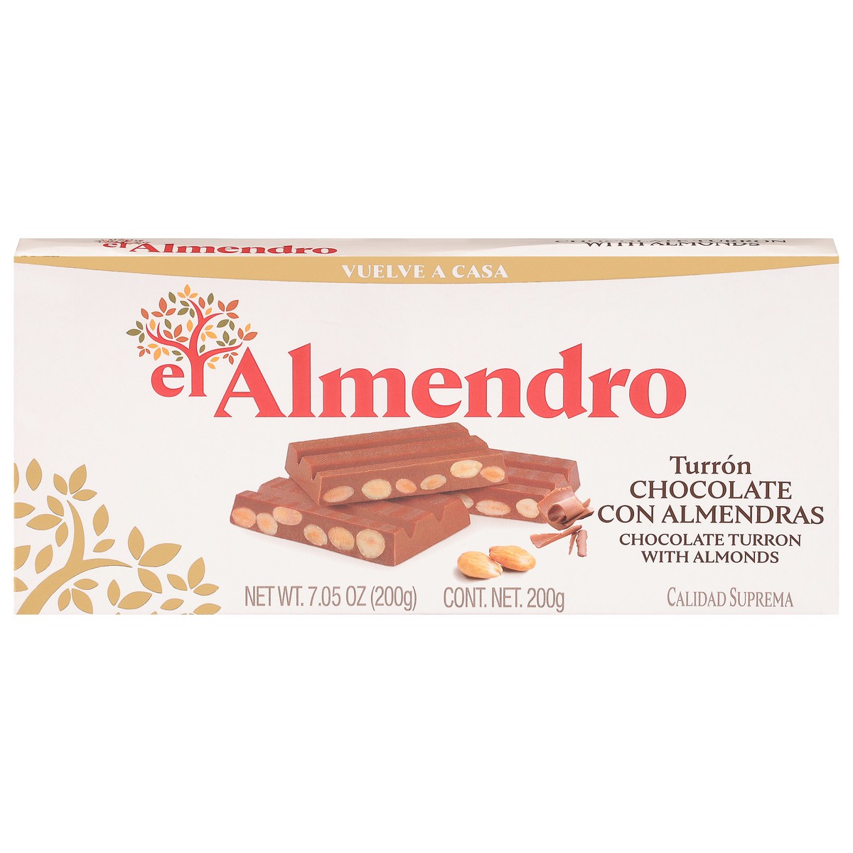 slide 1 of 14, El Almendro Chocolate Turron with Almonds 7.05 oz, 7.05 oz
