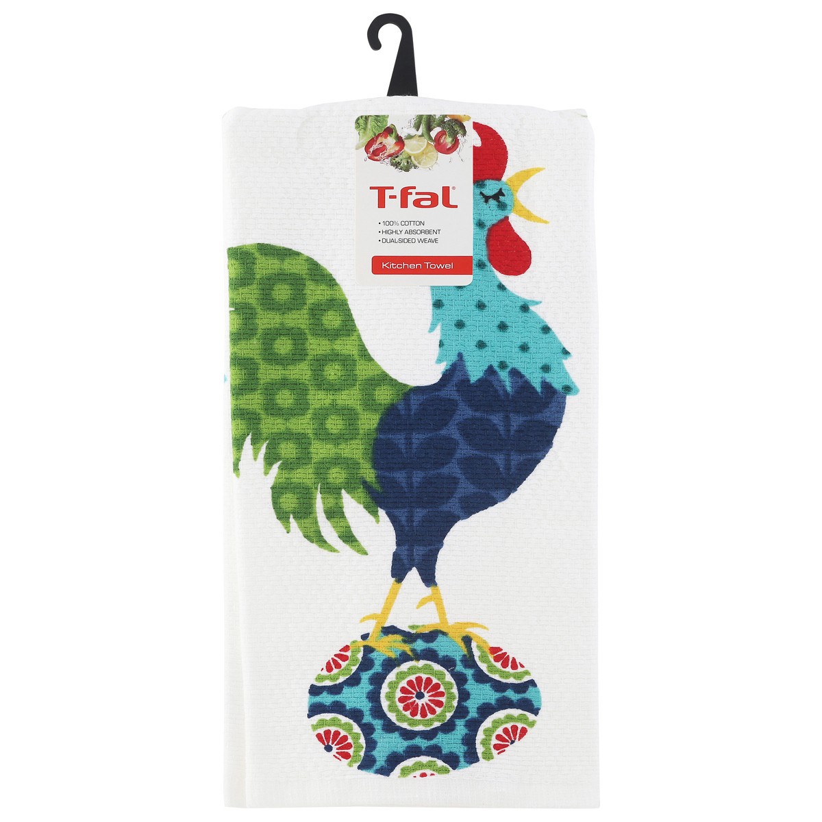 slide 1 of 3, T-fal Rooster Kitchen Towel 1 Each, 1 ct