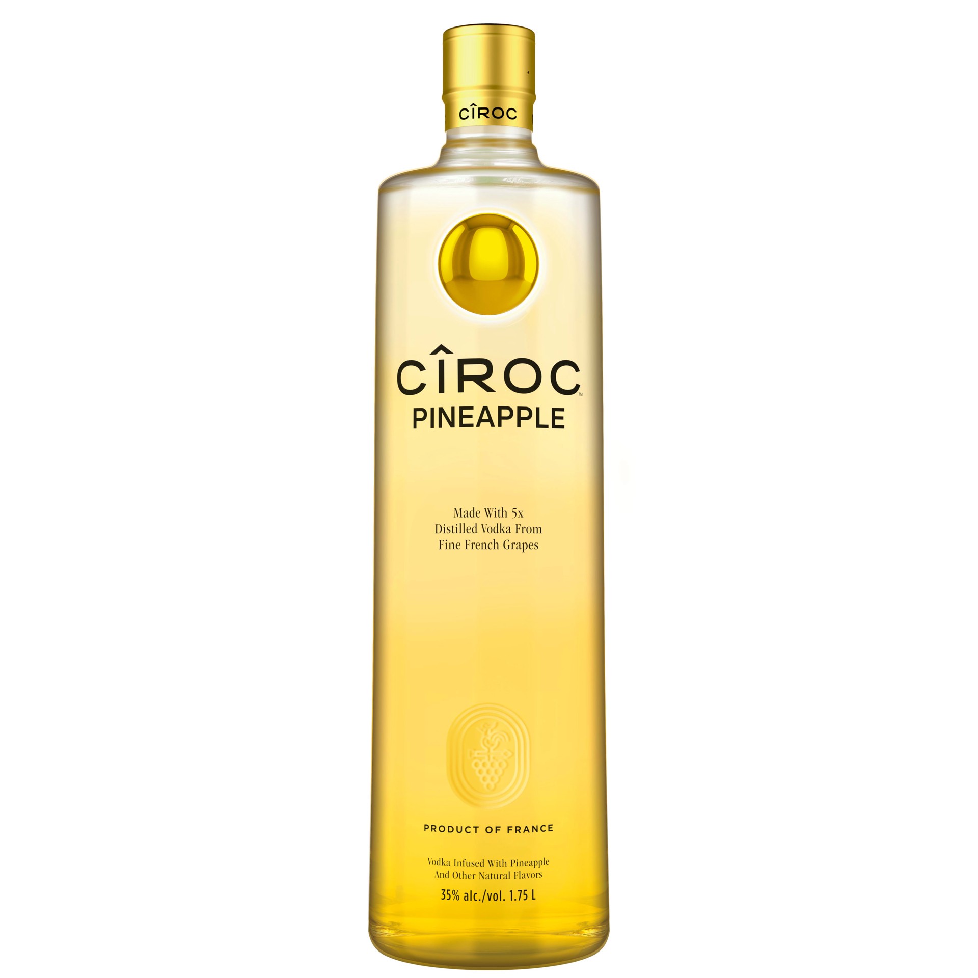 slide 1 of 4, CIROC Pineapple (Made with Vodka Infused with Natural Flavors), 1.75 L, 1.75 liter
