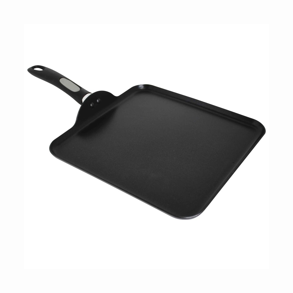 slide 1 of 1, Mirro Get A Grip Nonstick Square Griddle Black, 11 in