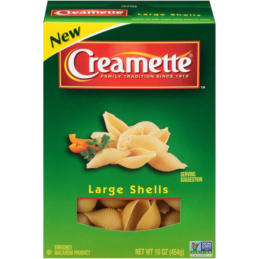 slide 1 of 1, Creamette Large Pasta Shells, 16 oz