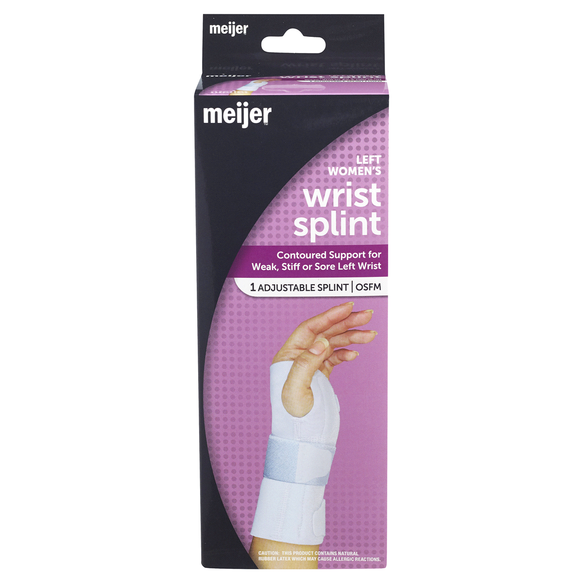 slide 1 of 3, Meijer Women's Left Wrist Splint, 1 ct