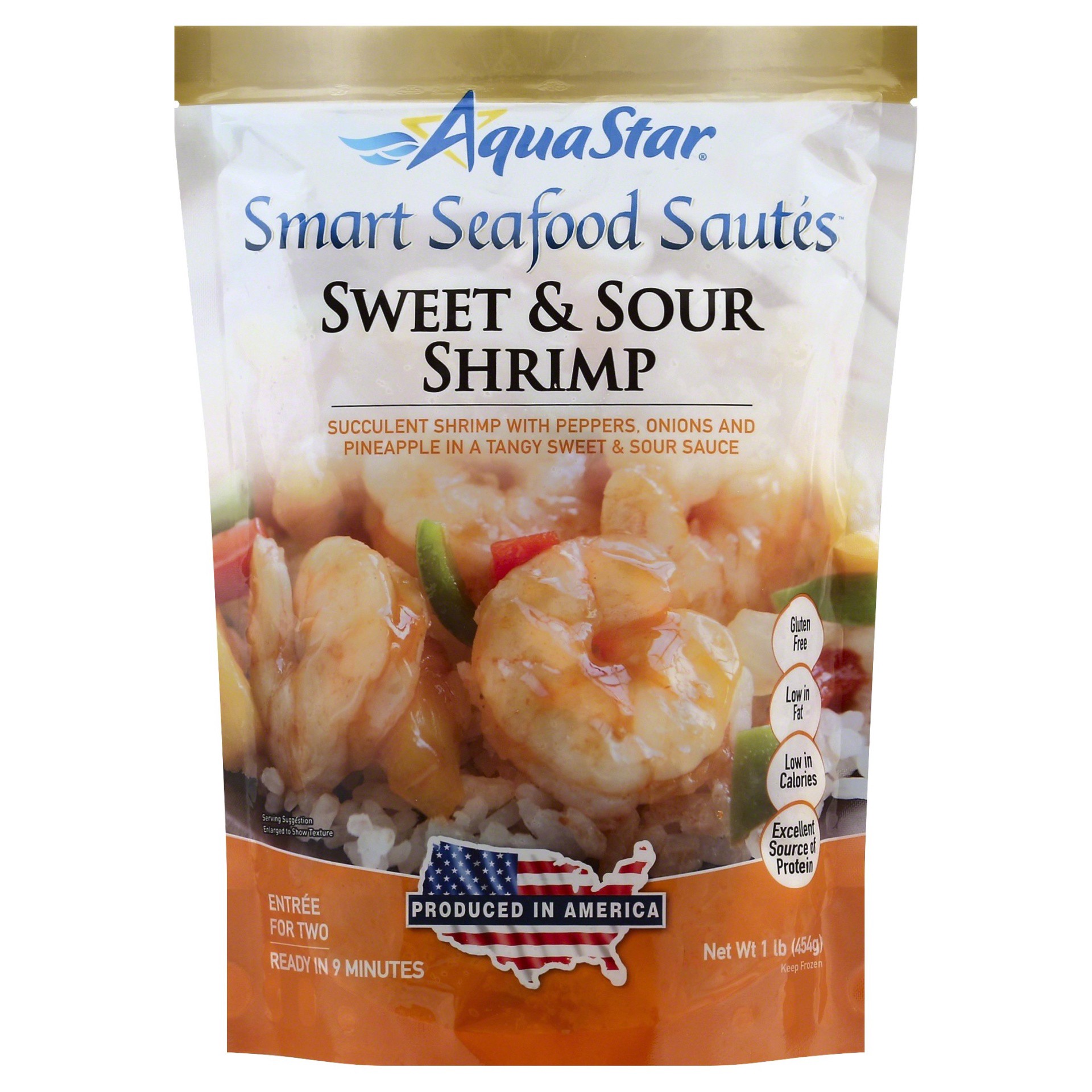 slide 1 of 2, Aqua Star Sweet & Sour Shrimp Saute, 16 oz