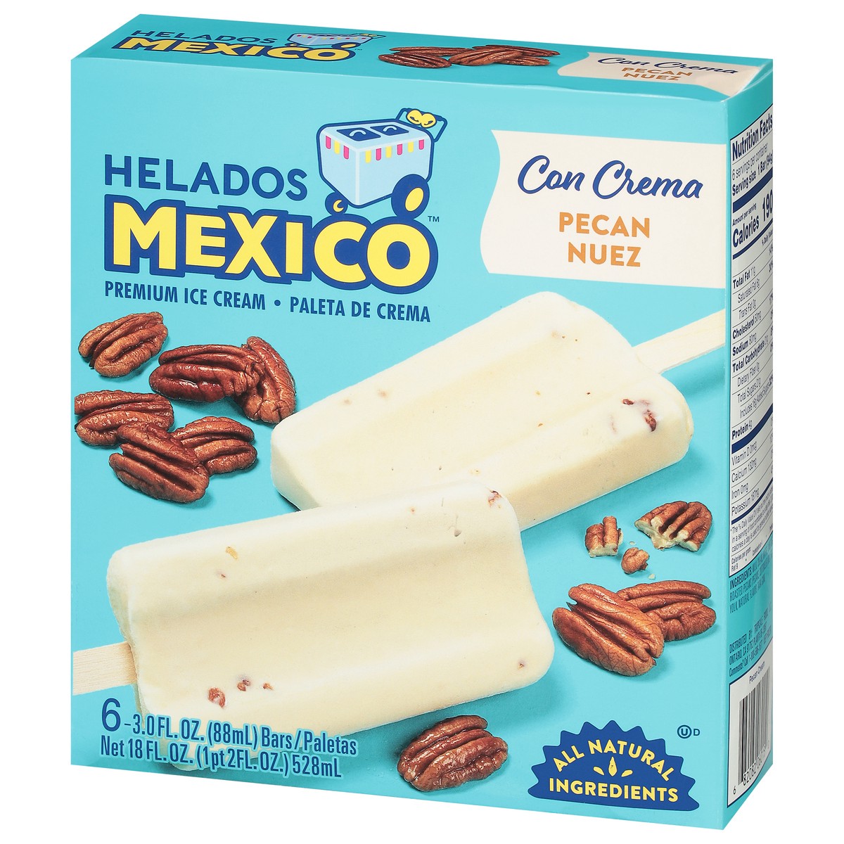 slide 3 of 11, Helados Mexico Ice Cream Bar, Pecan, 6 ct