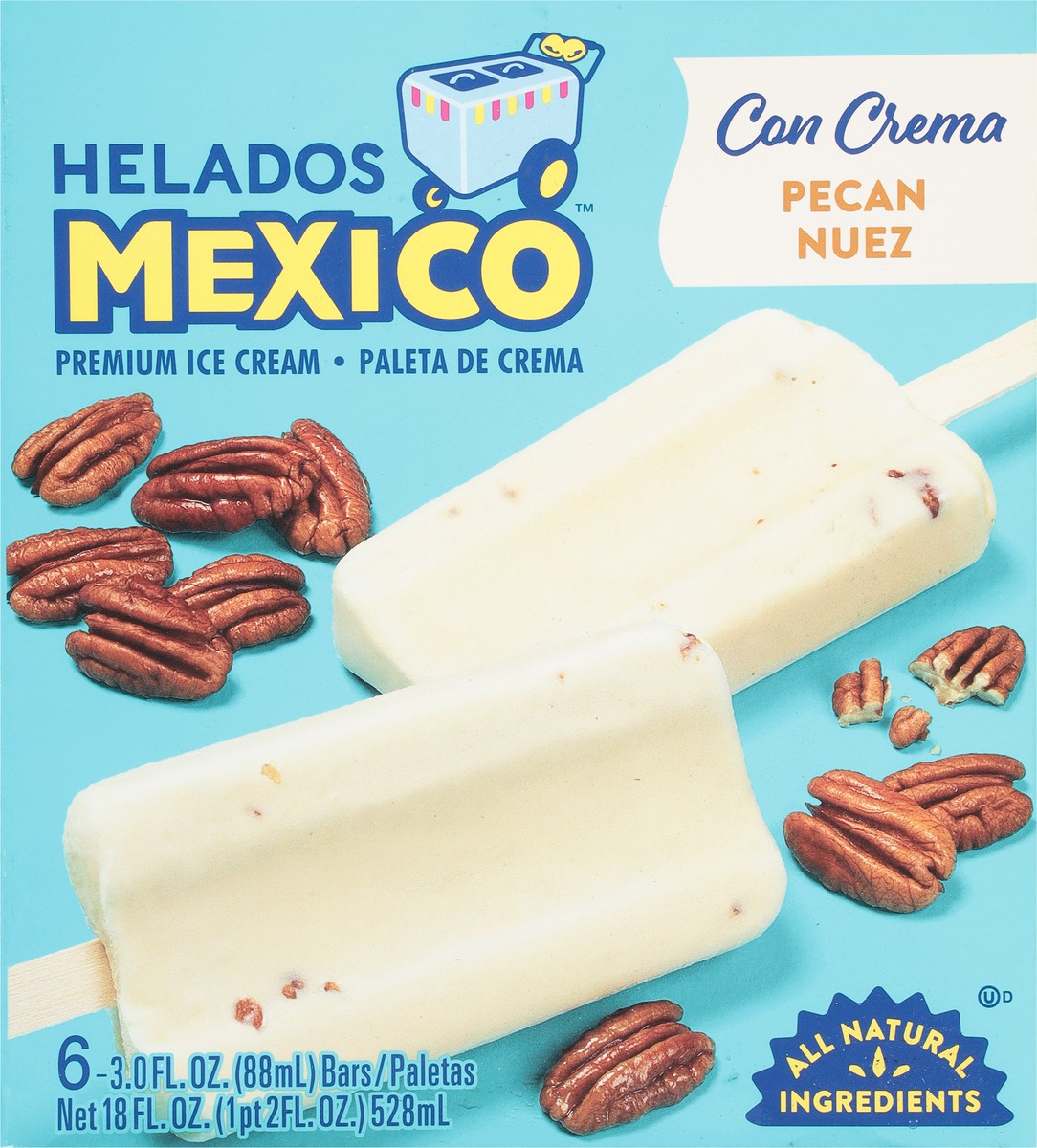 slide 9 of 11, Helados Mexico Ice Cream Bar, Pecan, 6 ct