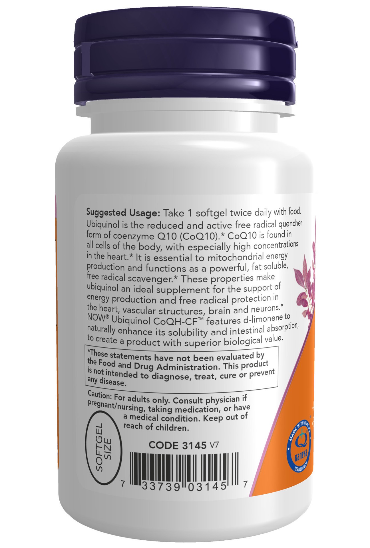 slide 4 of 4, NOW Ubiquinol CoQH-CF™ - 60 Softgels, 60 ct