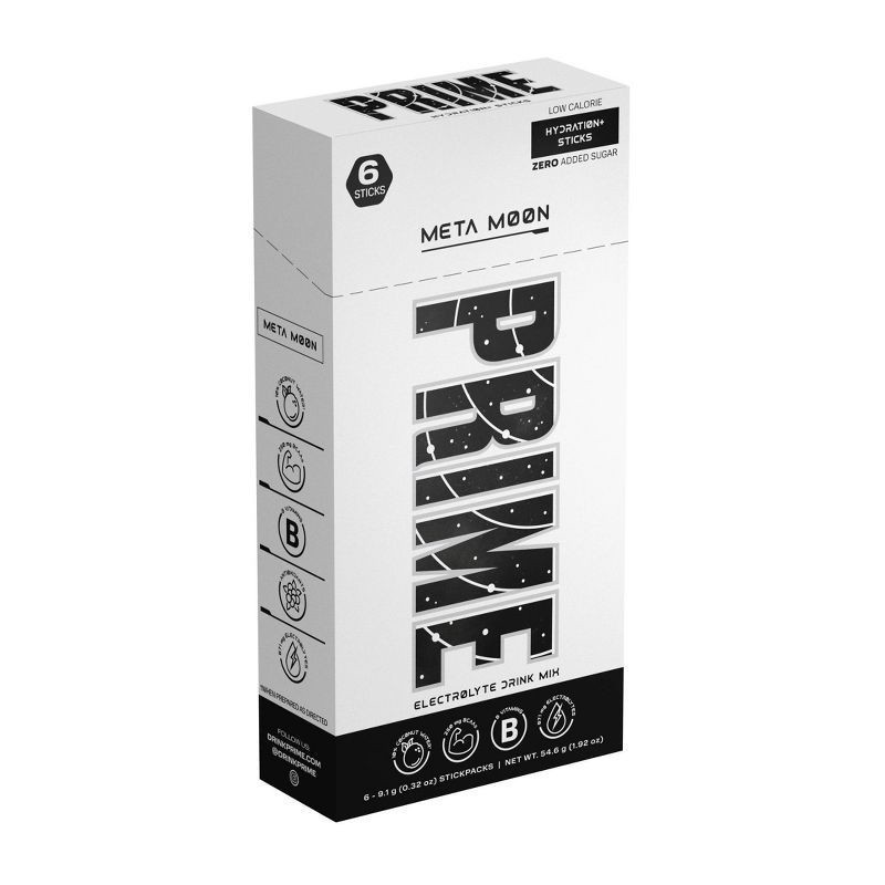 slide 3 of 3, Prime Hydration+ Sticks Meta Moon 6Ct, 6 ct