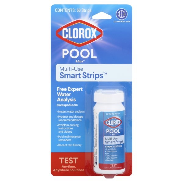 slide 1 of 1, Clorox Pool and Spa 6 Way Test Strip, 1 ct