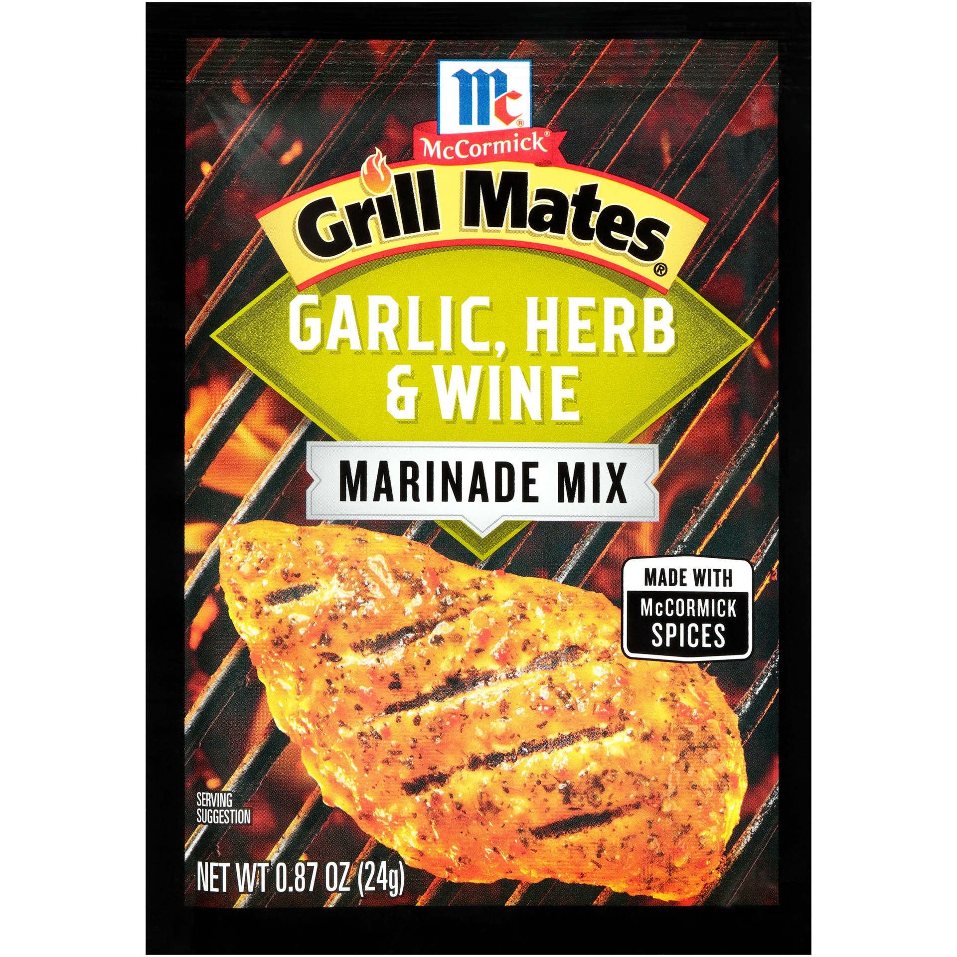 slide 1 of 2, McCormick Grill Mates Garlic Herb & Wine Marinade - .87oz, 