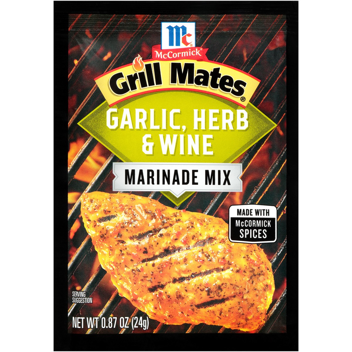 slide 1 of 5, McCormick Garlic, Herb & Wine Marinade Seasoning Mix, 0.87 oz