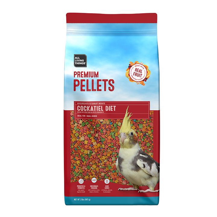 slide 1 of 1, All Living Things Cockatiel Fruit Pellets Food, 2 lb