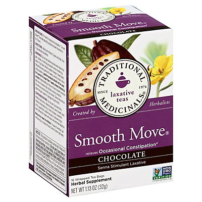 slide 1 of 1, Traditional Medicinals Chocolate Smooth Move Herbal Tea, 16 ct