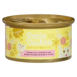 Petite Cuisine Sweet Ivy's Chicken and Sweet Potato Entree in Broth Cat Food 2.8 oz