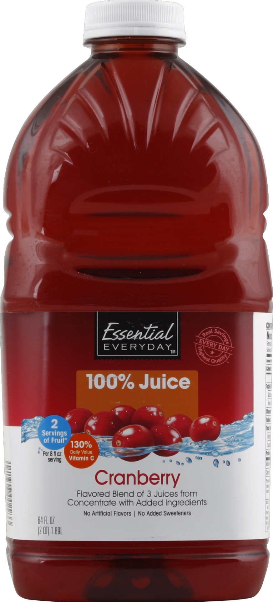 slide 1 of 1, Essential Everyday 100% Cranberry Juice - 64 fl oz, 64 fl oz