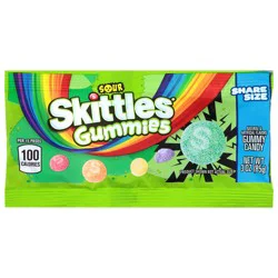 SKITTLES GUMMIES Sour Gummy Candy, Share Size, 3 Oz Bag