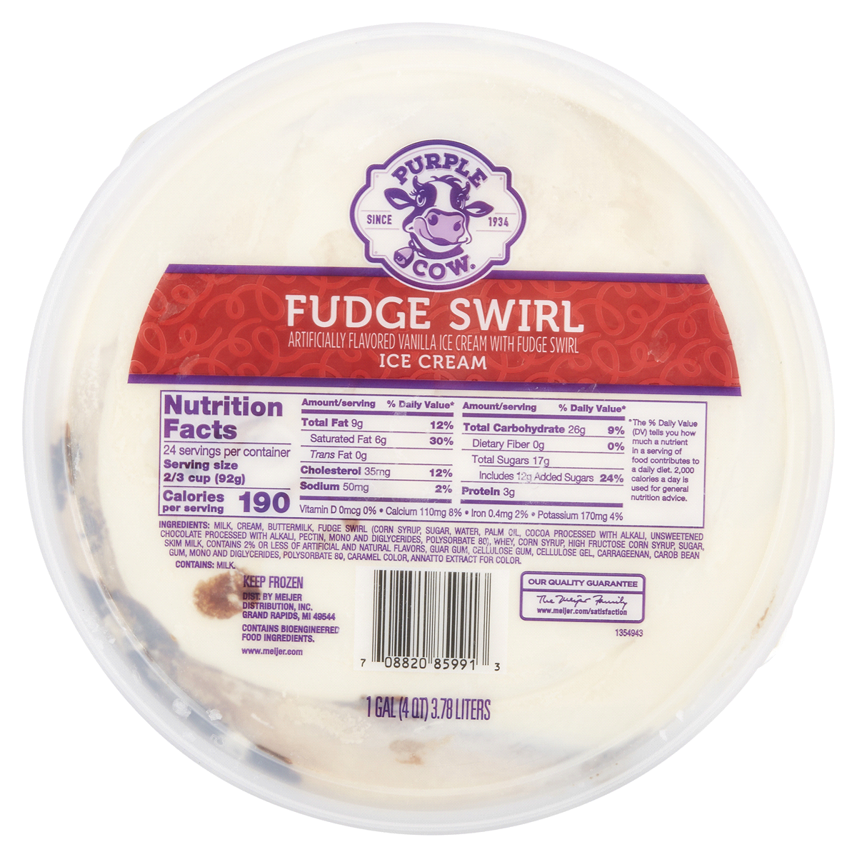 slide 12 of 29, Purple Cow Fudge Swirl 1 Gal, 1 gal