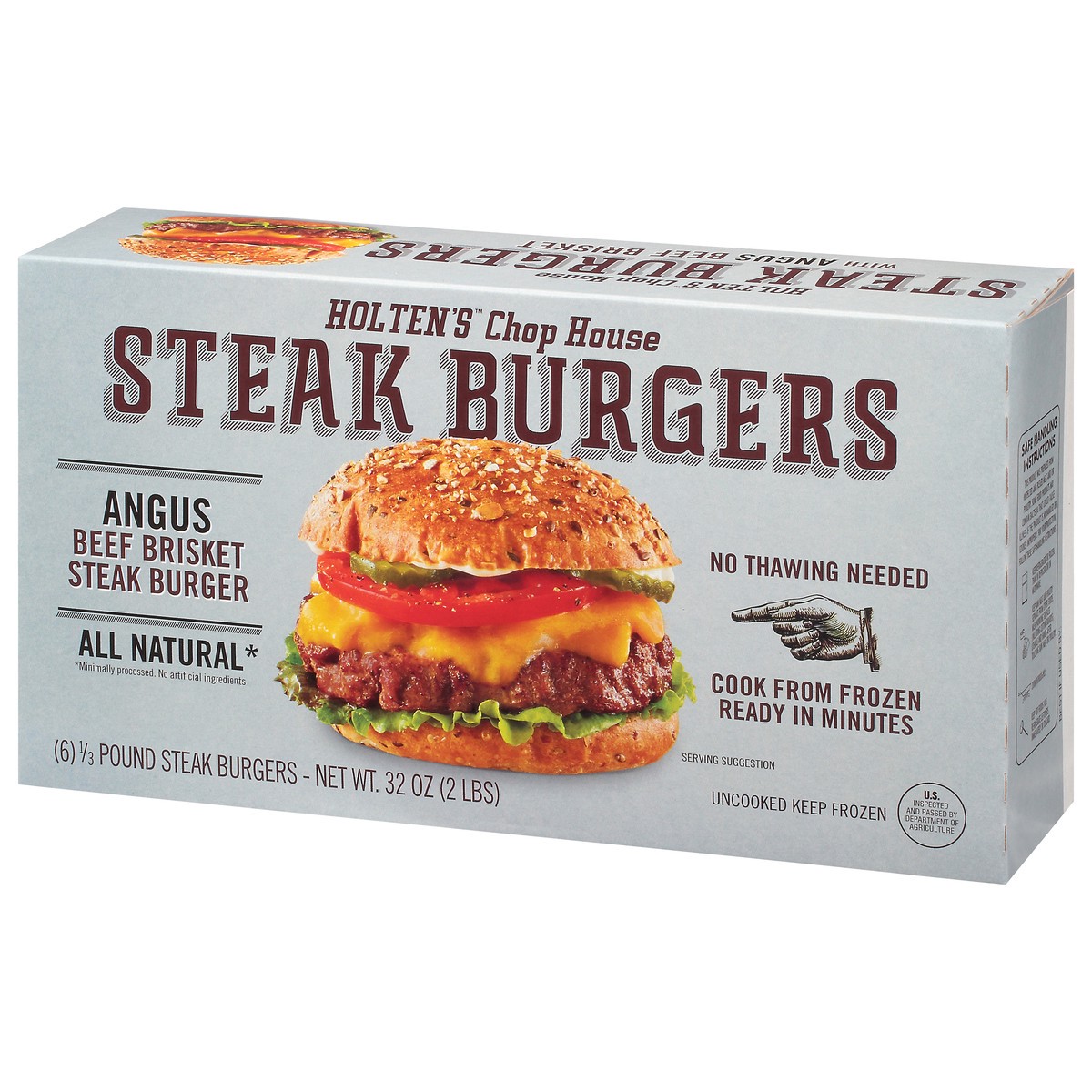 slide 13 of 13, Chop House Beef Brisket Steak Burgers 6 0.33 lb 6 ea Box, 6 ct