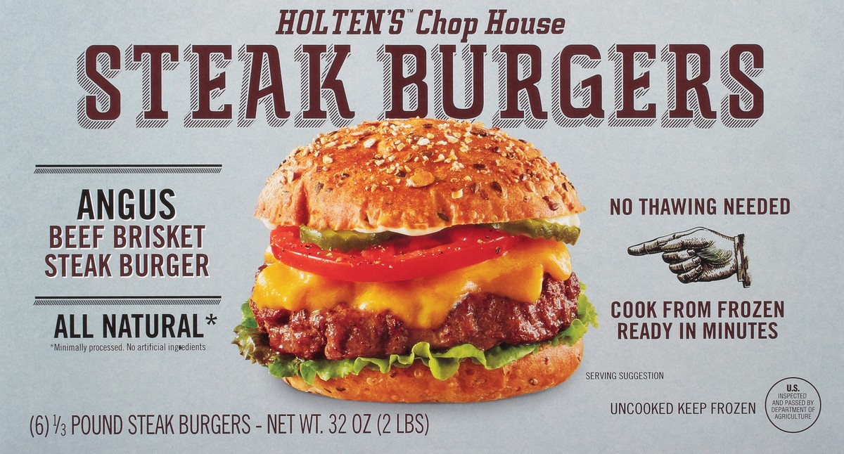 slide 9 of 13, Chop House Beef Brisket Steak Burgers 6 0.33 lb 6 ea Box, 6 ct