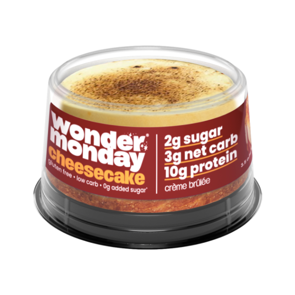 slide 1 of 1, Wonder Monday Creme Brulee Cheesecake, 3.5 oz
