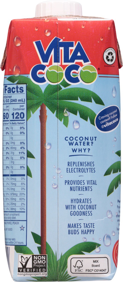 slide 5 of 13, Vita Coco Pure Coconut Water Peach - 16.9 fl oz Carton, 16.9 fl oz