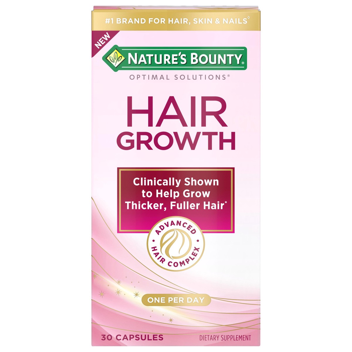 slide 1 of 5, Nature's Bounty Hair Growth Capsules, 30 ct