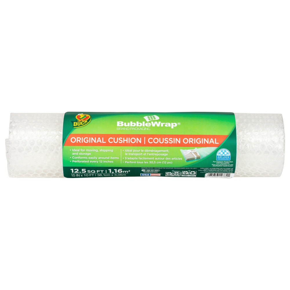 slide 1 of 1, Duck Original Cushion Bubble Wrap, 12.5 sq ft