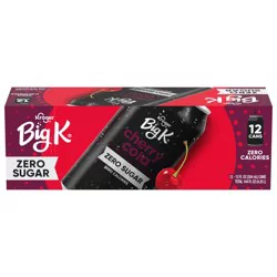 Big K Zero Sugar Cherry Cola Soda - 12 ct; 12 fl oz - 12 ct; 12 fl oz