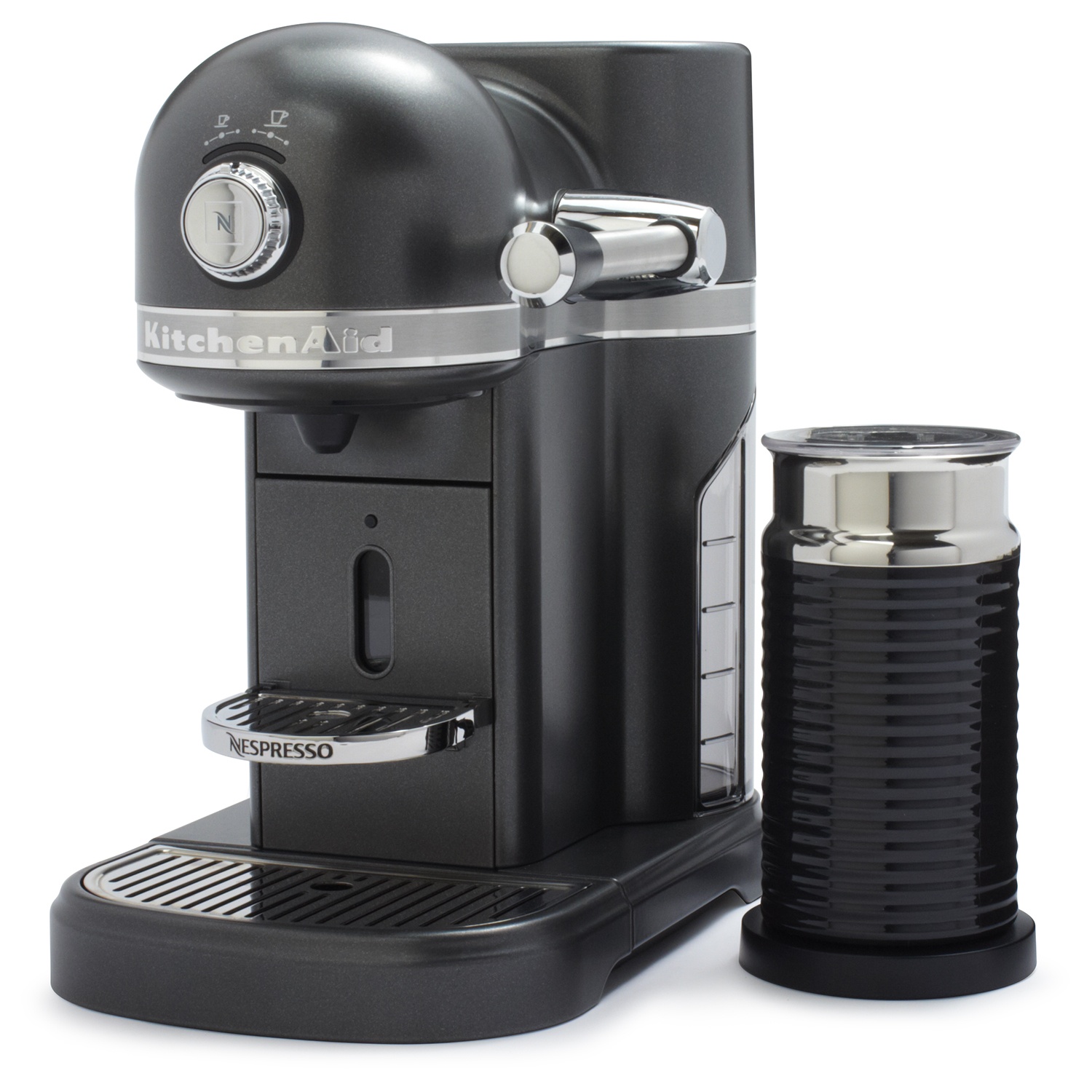 slide 1 of 1, KitchenAid Nespresso with Aeroccino3 Bundle, Slate, 1 ct