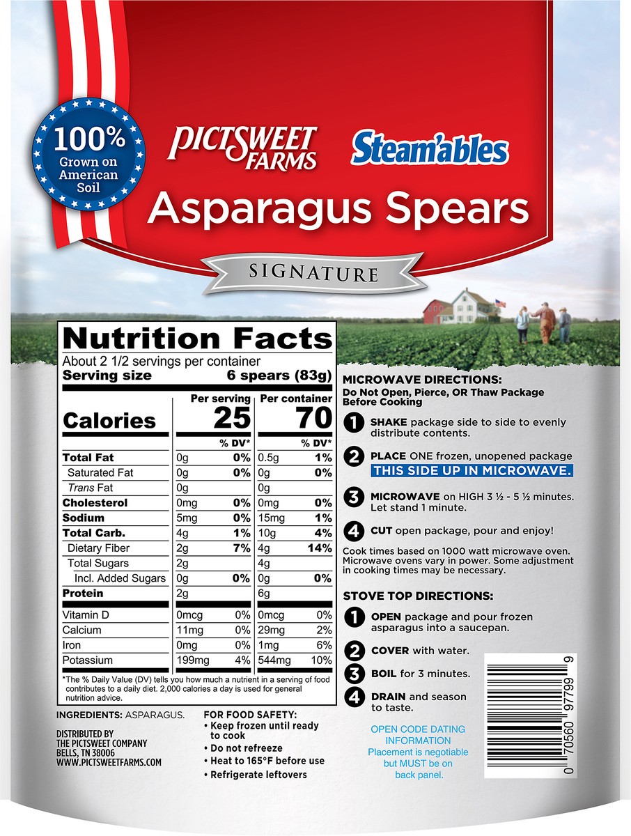 slide 2 of 7, PictSweet Asparagus Spears, 8 oz