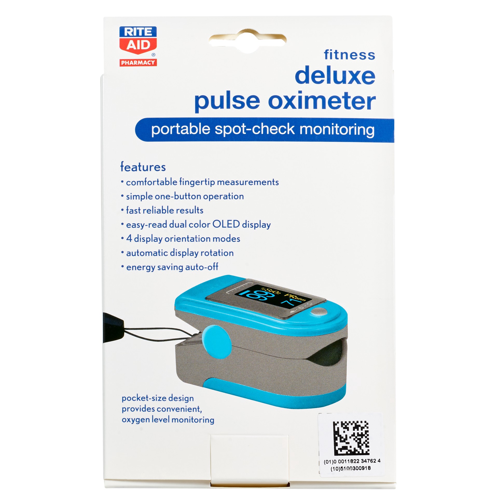 slide 2 of 5, Rite Aid Ra Fingrtip Pulse Oximeter, 1 ct