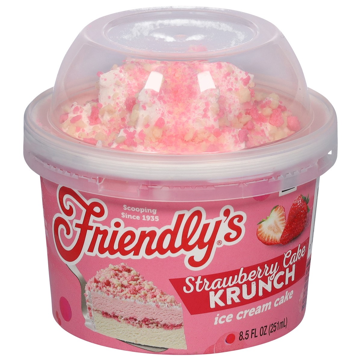 slide 1 of 1, Friendly's Strawberry Cake Krunch Ice Cream Cake 8.5 fl oz, 8.5 fl oz