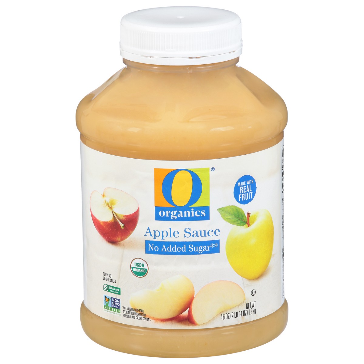 slide 4 of 4, O Organics Apple Sauce No Added Sugar 46 Oz - 46 Oz, 46 oz