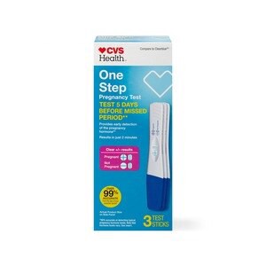 slide 1 of 1, CVS Health One Step Pregnancy Tests, 3 Pk, 3 ct