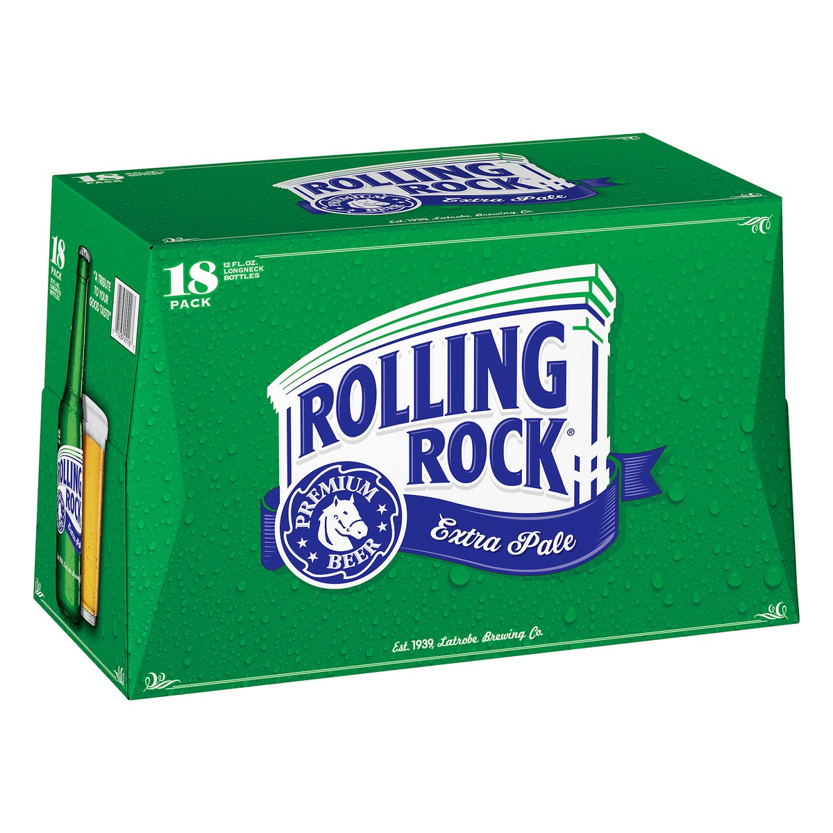 slide 5 of 8, Rolling Rock 18 Pack Extra Pale Premium Beer 18 ea, 18 ct