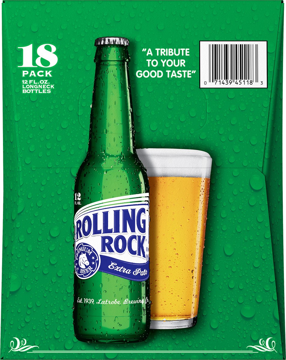 slide 2 of 8, Rolling Rock 18 Pack Extra Pale Premium Beer 18 ea, 18 ct