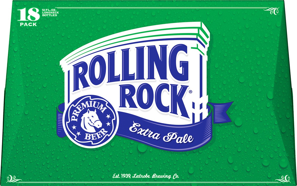 slide 8 of 8, Rolling Rock 18 Pack Extra Pale Premium Beer 18 ea, 18 ct