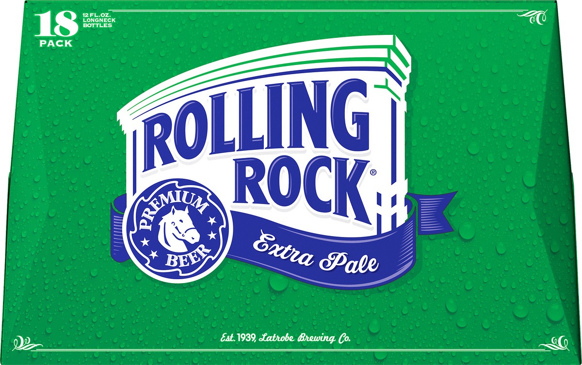 slide 4 of 8, Rolling Rock 18 Pack Extra Pale Premium Beer 18 ea, 18 ct