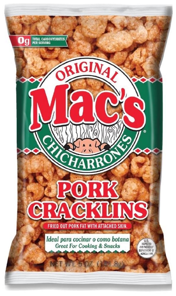 slide 1 of 1, Mac's Original Pork Cracklin's, 5 oz