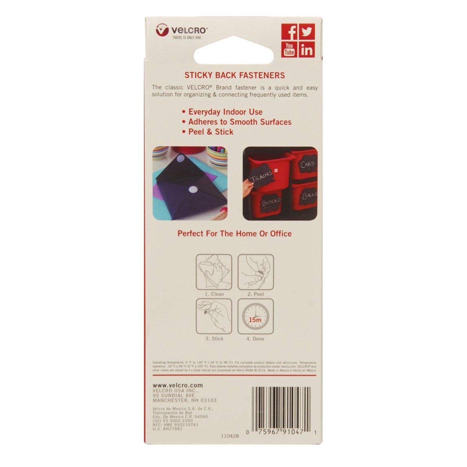 slide 3 of 10, Velcro Brand Sticky Back Coins, 75 Sets, 5/8 in