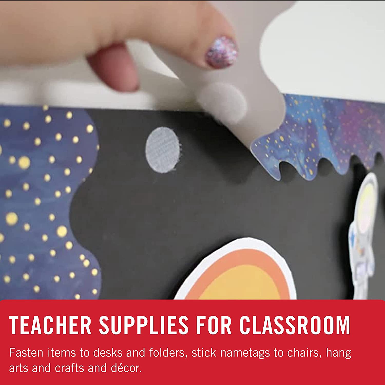 slide 8 of 10, Velcro Brand Sticky Back Coins, 75 Sets, 5/8 in