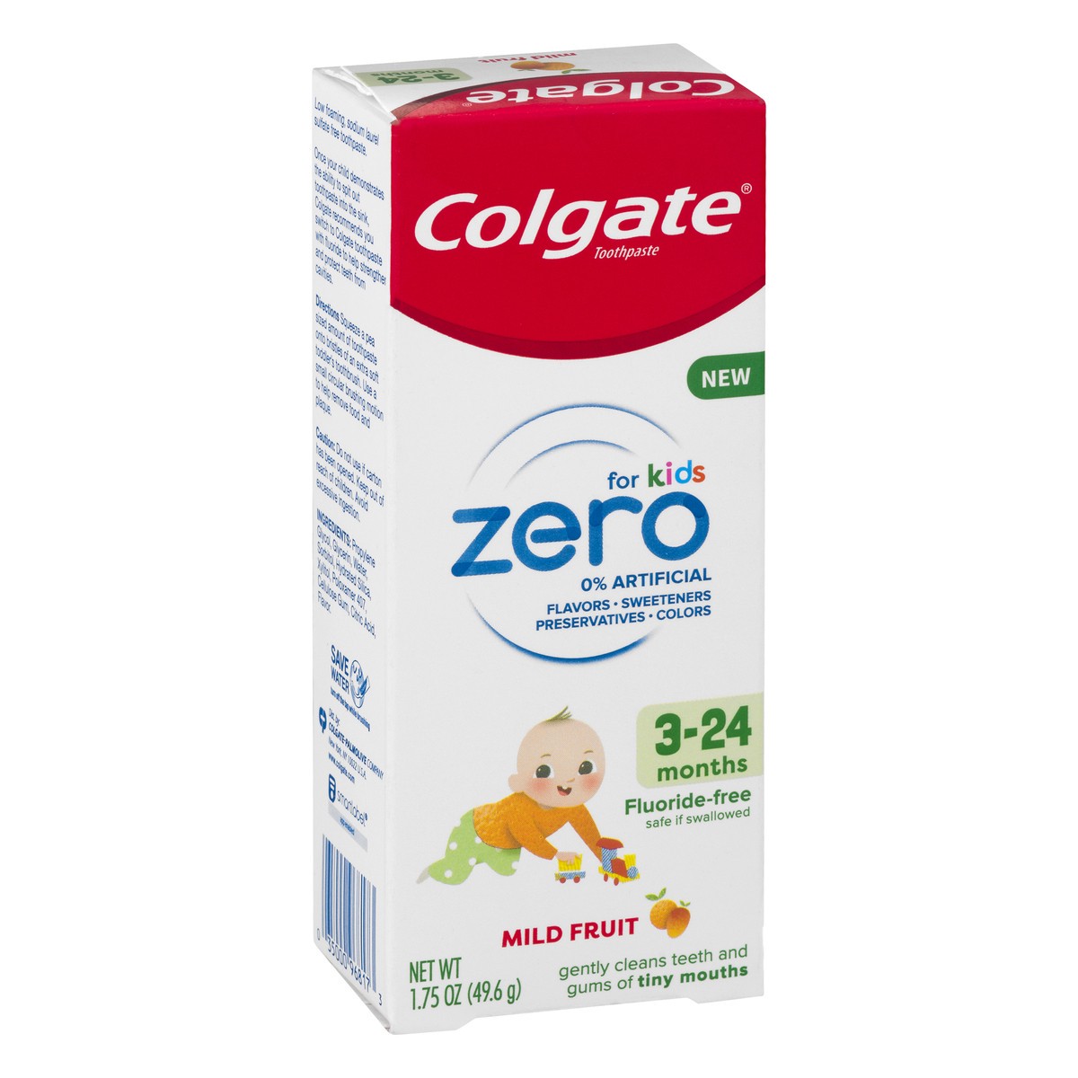 slide 8 of 9, Colgate Zero For Kids Mild Fruit, 3-24Mo, 1.75 oz