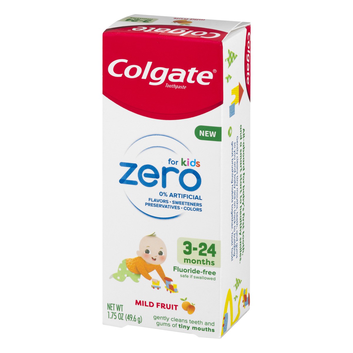 slide 7 of 9, Colgate Zero For Kids Mild Fruit, 3-24Mo, 1.75 oz