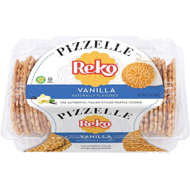 slide 1 of 1, Reko Pizzelle Italian Waffle Cookie Vanilla, 7 oz