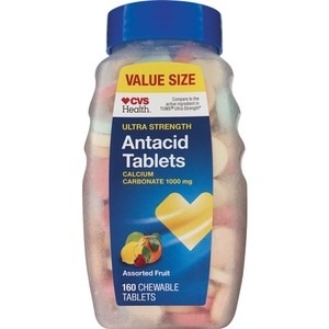 slide 1 of 1, CVS Health Antacid Tablets Chewable Assorted Fruit, 160 ct; 1000 mg