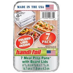 Handifoil Meal Prep Pan With Foil Lids 7 Pack