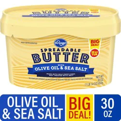 Kroger Spreadable Butter With Olive Oil - 30 oz