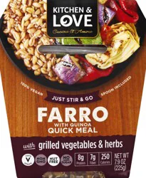 Cucina & Amore Farro with Quinoa Quick Meal, Grilled Vegetables & Herbs