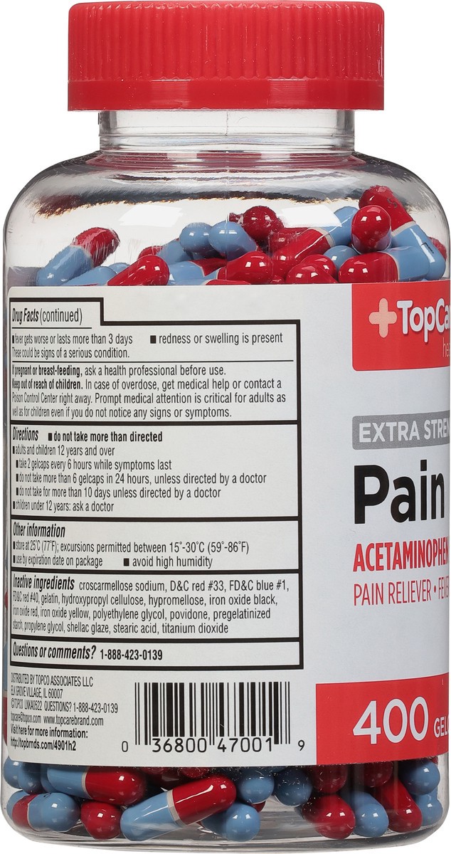 slide 6 of 10, TopCare Pain Relief Gel Caps, 400 ct