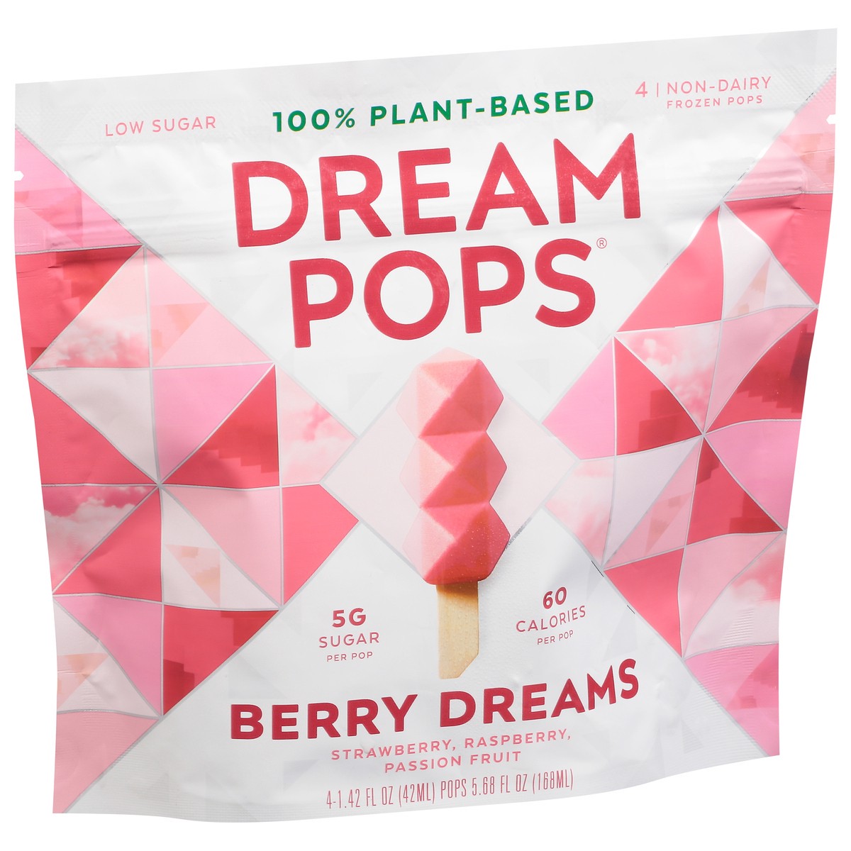 slide 2 of 9, Dream Pops Non-Dairy Berry Dreams Frozen Pops 4 - 1.42 fl oz Pops, 4 ct