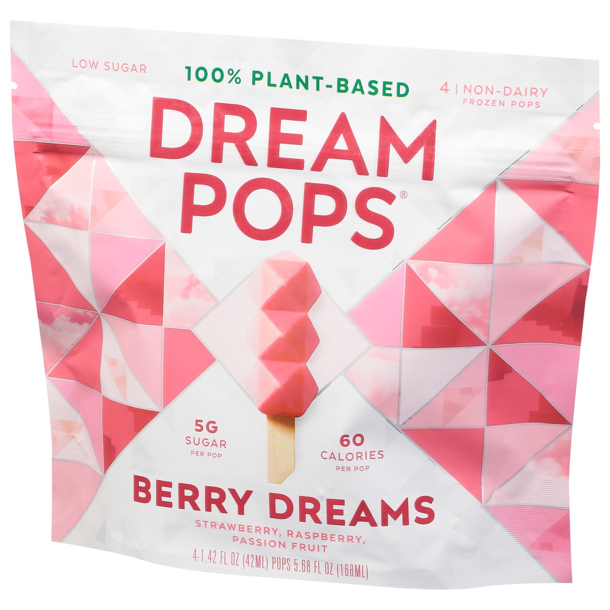 slide 3 of 9, Dream Pops Non-Dairy Berry Dreams Frozen Pops 4 - 1.42 fl oz Pops, 4 ct